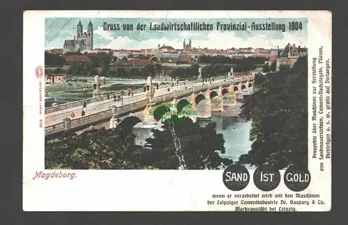 138437 AK Magdeburg 1904 Landwirtschaftliche Provinzial Ausstellung Sand is Gold