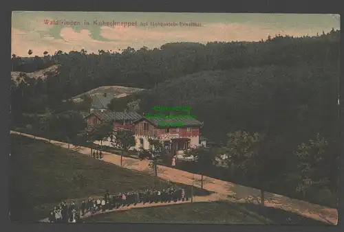 138302 AK Restaurant Waldfrieden in Kuhschnappel bei Hohenstein-Ernstthal 1908