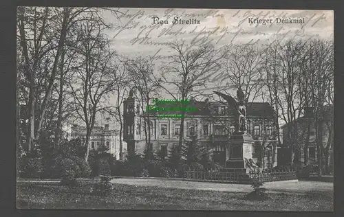 138406 AK Neu Strehlitz Krieger Denkmal 1911