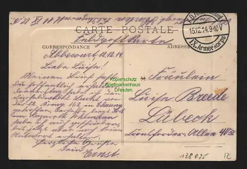 138035 AK La Fere Aisne Frankreich Porte de Laon Stadttor 1914