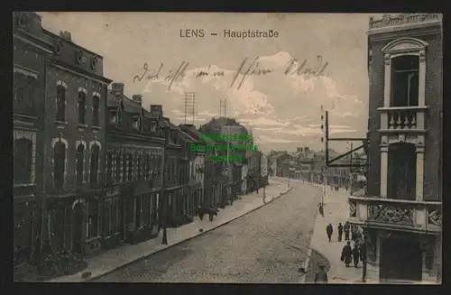 138034 AK Lens Frankreich 1917 Feldpost Hauptstraße