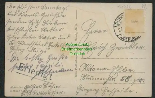 137792 AK Rothwasser O./L. um 1940 mit Kirche Schule Versuchsgut Heidehof