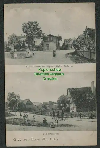 137901 AK Boostedt Kreis Segeberg Schleswig-Holstein 1910 Kolonialwarenhandlung