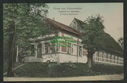 137936 AK Hamburg Finkenwerder Gasthof zur Süderelbe Johann Kamper 1913