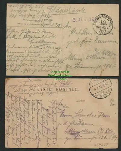 137828 2 AK Wilna Vilnius Litauen 1916 Feldpost Sasezcna Str. Deutsche Straße Ho