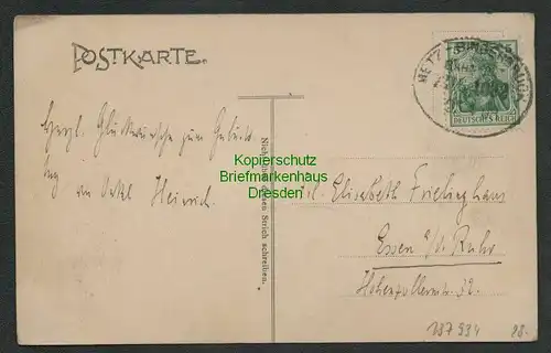 137934 AK Reden Direktor Haus Villa Bahnpost Metz - Bingerbrück 1908 nach Essen
