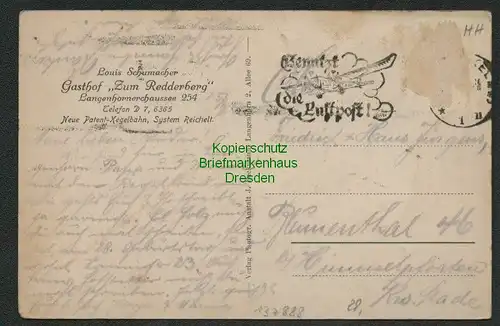 137888 AK Langenhorn Gasthaus Zum Redderberg Hamburg 1929 Louis Schumacher