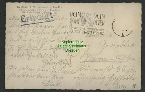 137914 AK Görlitz Restaurant Neisseinsel Abendbeleuchtung um 1940