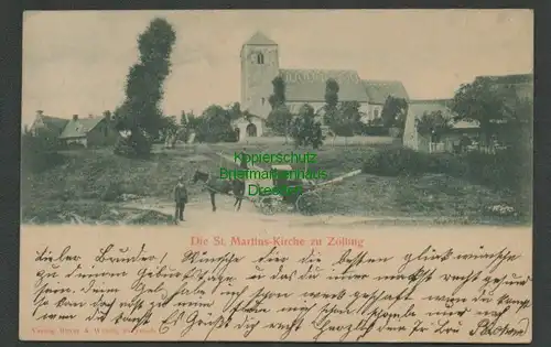 137658 AK Die St. Martins Kirche zu Zölling Freystadt Niederschlesien 1905