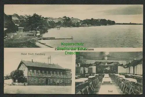 137886 AK Zarrentin am Schaalsee Hotel Stadt Hamburg Aussen + Saal Panorama 1929