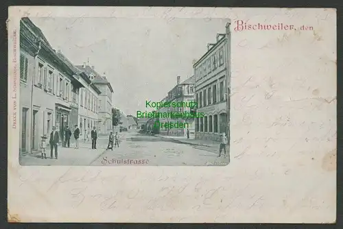 137606 AK Bischwiller Bischweiler 1902 Schulstrasse Cafe Lieb