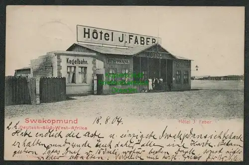 137794 AK Swakopmund Deutsch Südwestafrika Hotel J. Faber 1904 Restaurant