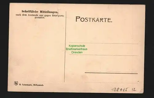 138025 AK Halberstadt Alter Fischmarkt um 1910 Verlag R. Lederbogen