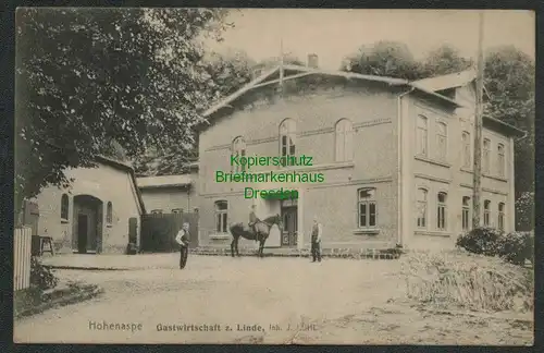 137817 AK Hohenaspe Gastwirtschaft zur Linde 1909 Inh. J. Hühl