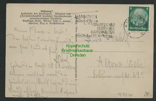 137917 AK Bornum bei Braunschweig Gasthof zum weißen Roß Fritz Kausche 1933