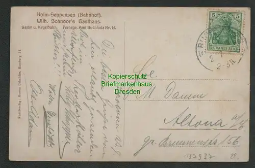 137937 AK Holm-Seppensen Buchholz in der Nordheide 1906 Gasthaus Wilh. Schnoor