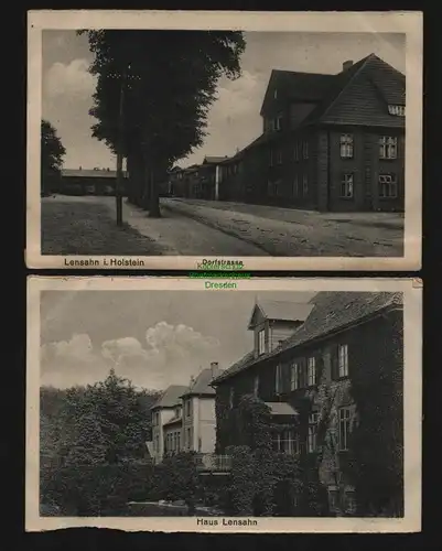 136440 2 AK Lensahn i. Holstein Dorfstraße , Haus Lensahn um 1920
