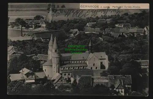 136137 AK Gernrode a. Harz 1907 Partie mit Cyriaki Kirche