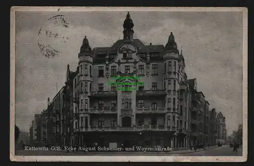 135915 AK Kattowitz O.-S. Katowice 1943 August Schneider Str. Ecke Woyrschstraße