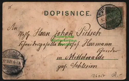 136057 AK Pastviny bei Mittelwalde Schlesien 1901 Frimluv hostinec Gasthaus Bach