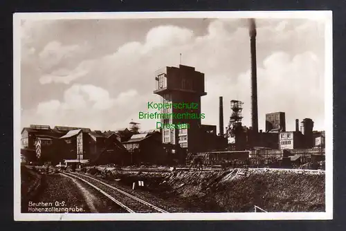 135311 AK Beuthen O.S. Fotokarte 1938 Bergbau Hohenzollerngrube