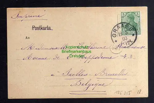 135355 AK Niemodlin Falkenberg O.S. Ring 1903 Graase nach Belgien