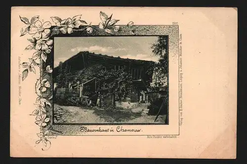134727 AK Bauernhaus in Chamerau um 1900