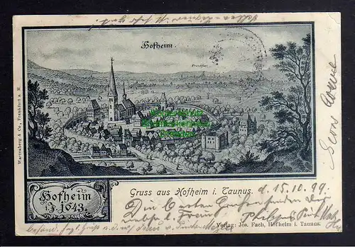 130138 AK Hofheim am Taunus 1899 historische Ansicht 1643
