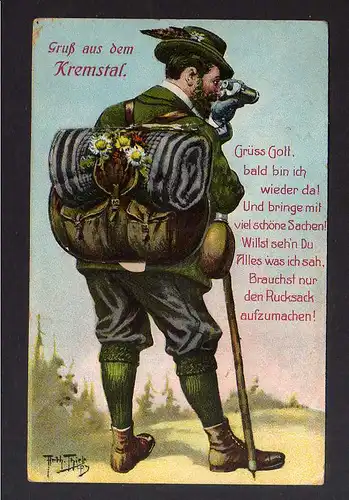130316 AK Kremstal Niederösterreich Rucksackkarte 1919 10 Bilder Arthur Thiele