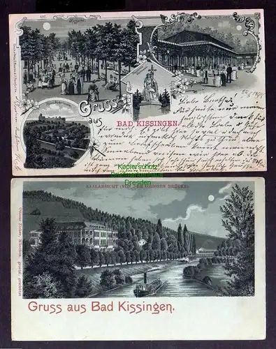 129822 2 AK Bad Kissingen Trauernde Germania Racoczy Brunnen 1898