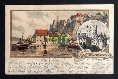 129560 AK Meersburg Litho 1902 Künstlerkarte K. Mutter