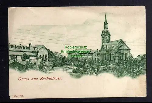 129206 AK Zschadrass um 1905 Kirche Platz Zschadraß Colditz
