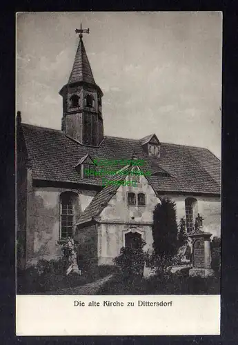 129221 AK Alte Kirche zu Dittersdorf 1916