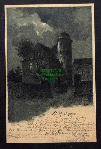 129177 AK Kleinmachnow Kl. Machnow Burgruine Künstlerkarte Carl Jander 1899