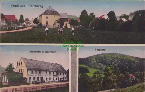 157887 AK Lichtenberg, Restaurant z. Burgberg 1925