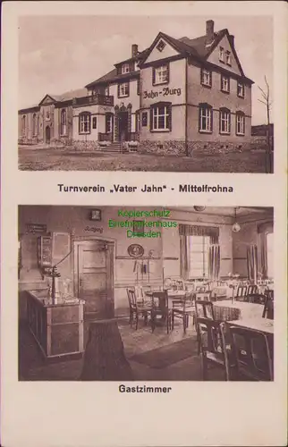 157900 AK Turnverein "Vater Jahn" - Mittelfrohna 1930 Jahnburg