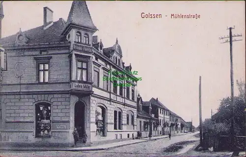 157754 AK Golssen Golßen 1943 Mühlenstrasse Reklame Brennabor Fahrräder