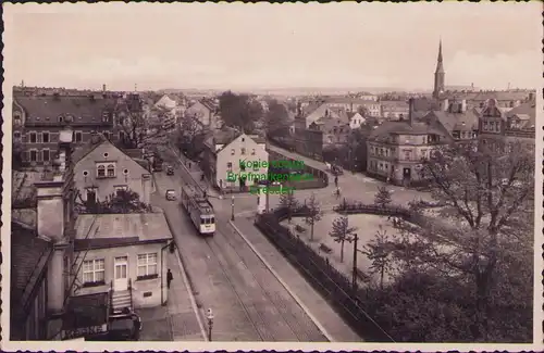 157740 AK Chemnitz Augustusburgerstraße Fotokarte um 1930  Straßenbahn