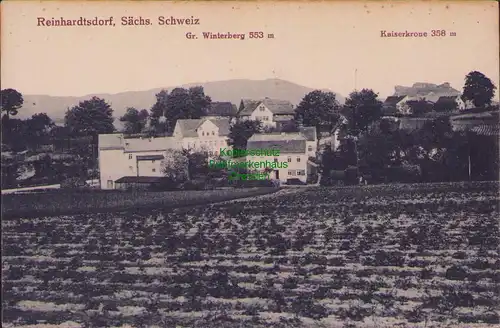 157796 AK Reinhardtsdorf Sächs. Schweiz Gr. Winterberg Kaiserkrone um 1915
