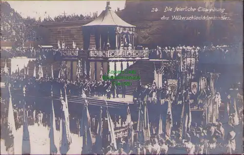 157849 AK Völkerschlachtdenkmal bei Leipzig 1913 Feierliche Einweihung