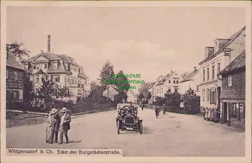 157883 AK Wittgensdorf b. Ch., 1912 Ecke der Burgstädterstraße