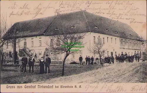157841 AK Gasthof Nirkendorf bei Ehrenhain S. A. 1912