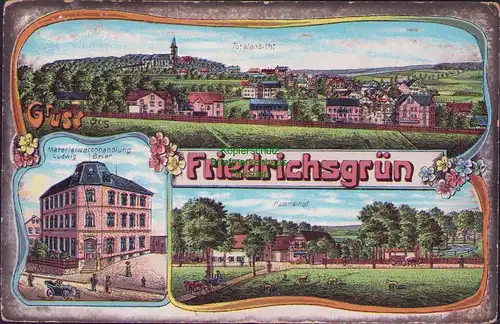 157881 AK Friedrichsgrün um 1910 Litho Hammelhof Materialwarenhandlung Beier