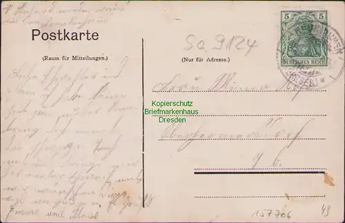 157706 AK Neukirchen Erzgebirge 1907 Straßenansicht