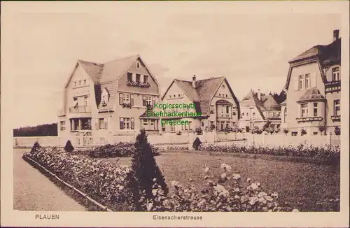157678 AK Plauen i. V. 1913 Eisenacherstrasse Neue Siedlung Siedlungshäuser