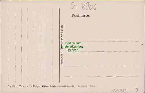 157733 AK Ostritz Görlitzerstrasse Evangel. Schule um 1910