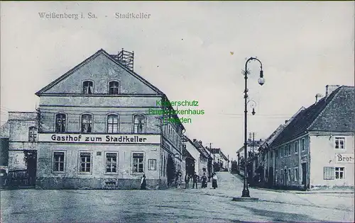 157734 AK Weissenberg i. Sa. Gasthof zum Stadtkeller 1928