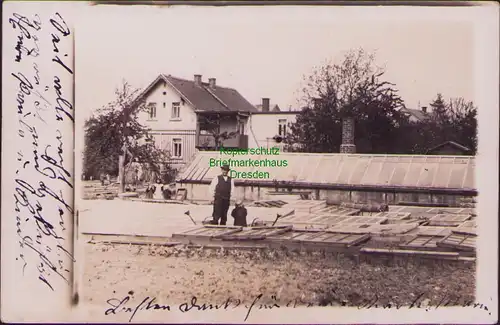 157728 AK Weinböhla 1917 Fotokarte Gärtnerei Gärtner Frühbeetkästen