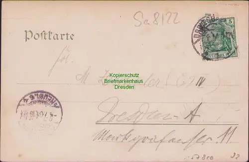 157800 AK Niederlössnitz 1904 Etablissement Goldene Weintraube Spitzhaus