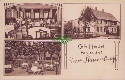 157835 AK Ponitz S.-A. Café Arthur Heidel 1921